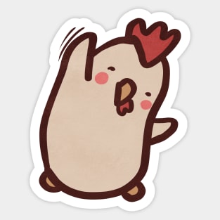 Chicken Waving Hello Sticker